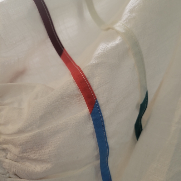 Cicy Bell Colorful Striped White Blouse - Picture 6 of 6